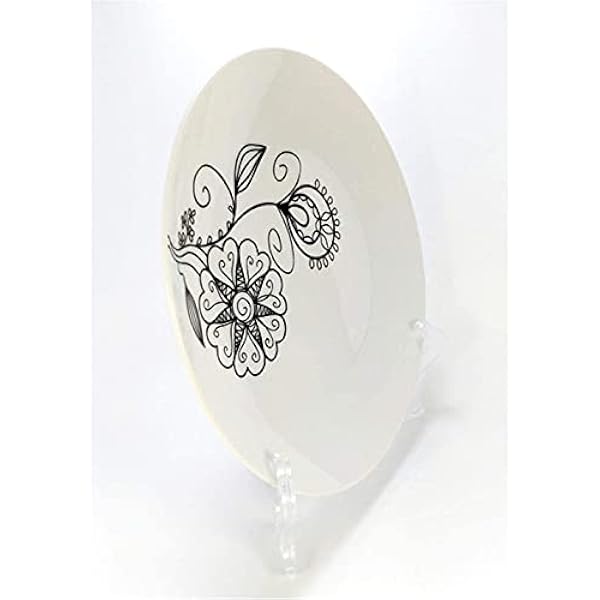 Illustrator handgeschilderde bloemen keramische schotel ronde platte fruitplaat westerse schotel persoonlijkheid kunstplaat